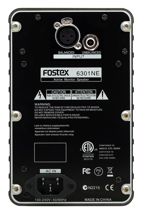 Fostex 6301NE 4" Active Studio Monitor With Electronically Balanced And Unbalanced Inputs