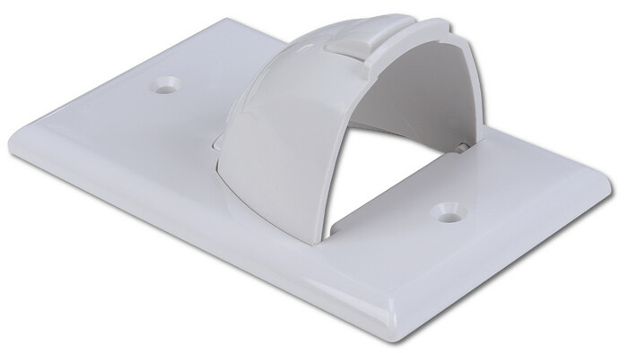 Intelix UWGS0000-WH Bulk Single Gang Format Wire Plate With Reversible Nose In White