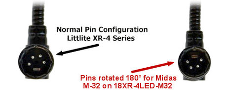 Littlite 18XR-4LED-M32 18in Gooseneck LED 4-Pin XLR Configured For M32 Audio Console