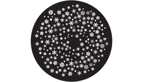 Rosco 81249 Glass Gobo, Snowflakes 4 Small