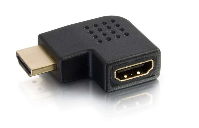 Cables To Go 43291 Right Angle Male To Female HDMI Adapter With Left Exit