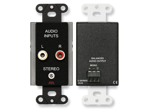 RDL DB-CIJ3 Consumer Input Jacks, Mono, Black