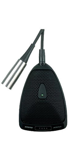 Shure MX393/S Microflex Supercardioid Boundary Microphone With Programmable Switch And 3-pin Connector