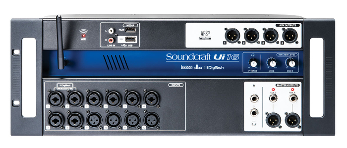 Soundcraft Ui16 16-Channel Rackmount Digital Mixer With Wi-Fi Router