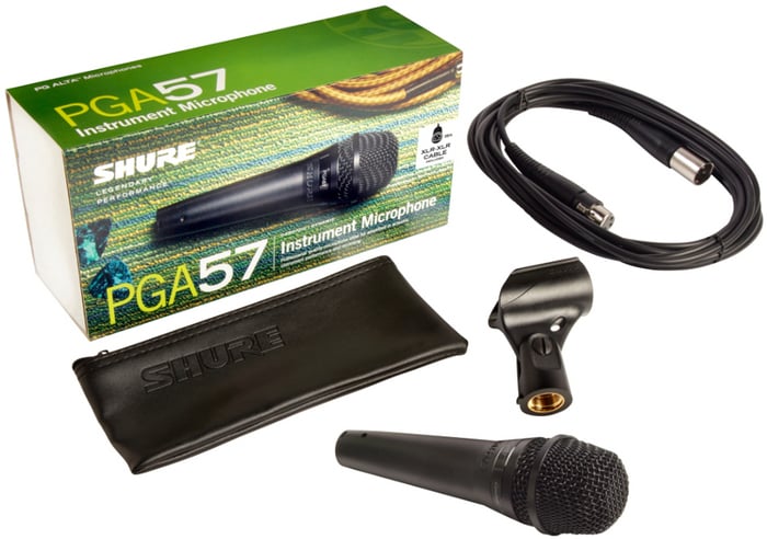 Shure PGA57-XLR Cardioid Dynamic Instrument Mic With 15' XLR Cable