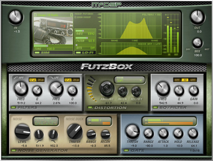 McDSP FUTZBOX-NA Futzbox Native Lo-Fi Distortion Effects Plug-In
