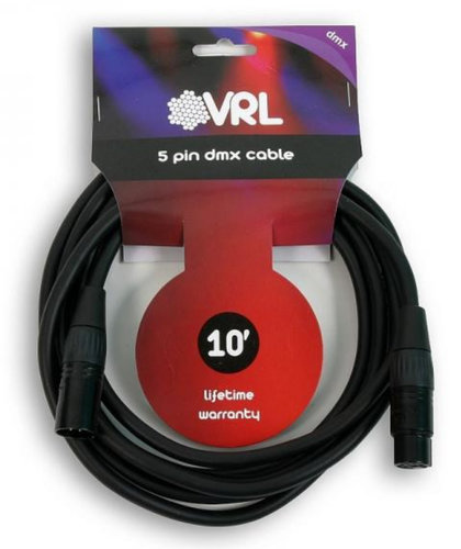 Elite Core VRLDMX5P10 10' 5-pin DMX Cable