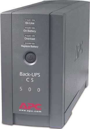 American Power Conversion BK500BLK Back-UPS, 500 VA, 120V, USB, Black