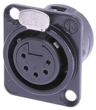 Neutrik NC5FD-L-BAG-1 5-pin XLRF Panel Connector With Solder Cups