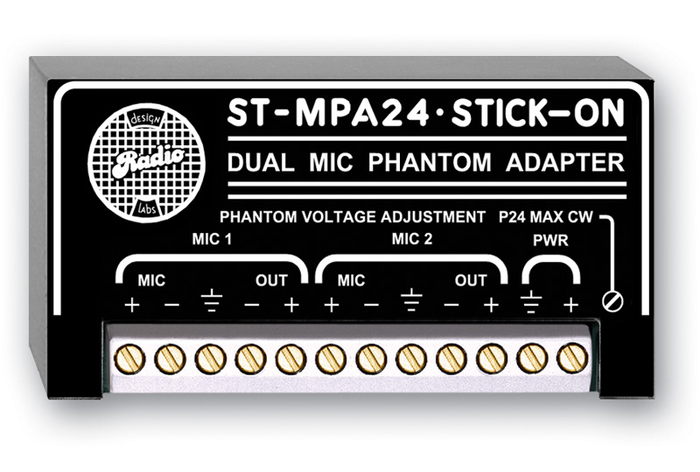 RDL STMPA24 2-Channel Microphone 48 V Phantom Adapter