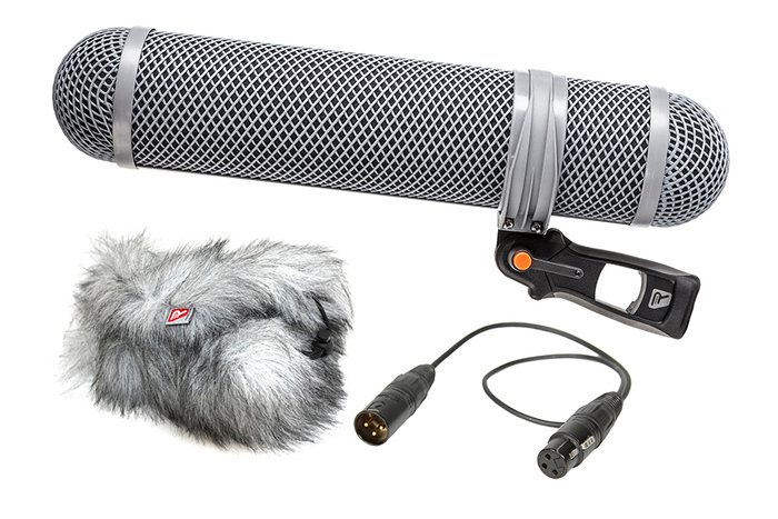 Rycote 010322 Super Shield Shotgun Microphone Windshield And Shock Mounting Kit, Large