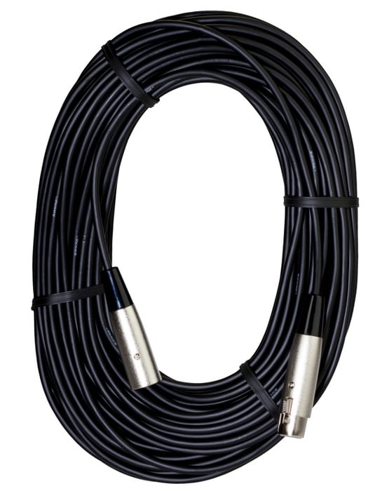 Shure C100J 100' Hi-Flex Cable With Chrome Connectors, XLRF To XLRM