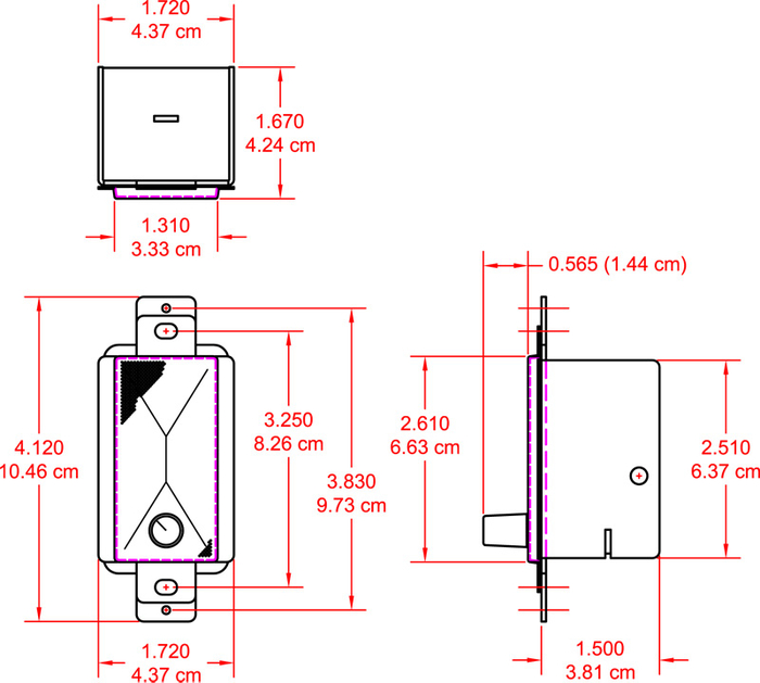 RDL D-PSP1A Decora-Style Active Loudspeaker, Format-A, User Level Adjust, White