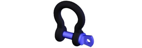 Adaptive Technologies Group SK-500 1/2" Shackle With Screw Pin Anchor, 4000lb WLL