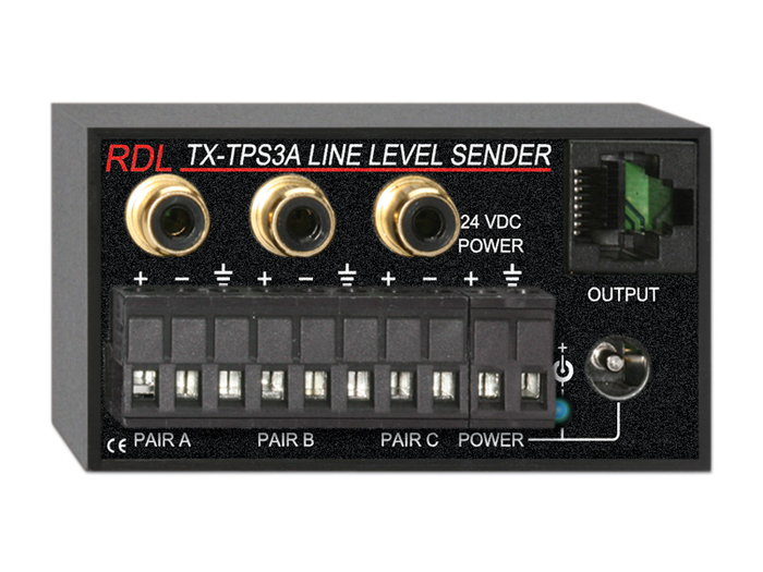 RDL TX-TPS3A Active 3-Pair Sender, Twisted Pair Format-A , Balanced Line Inputs