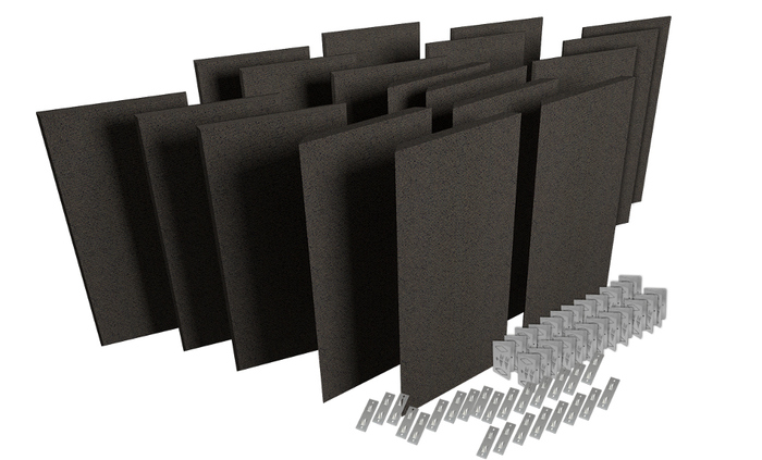 Auralex ProPanel ProKit-2 Acoustic Panel Room Treatment System In Obsidian