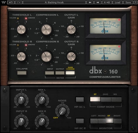 Waves dbx® 160 Compressor / Limiter Modeled Dynamics Processor Plug-in (Download)