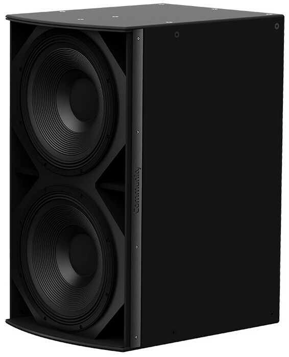 Biamp IS6-218B Dual 18" Passive Subwoofer 1400W, Black