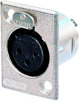 Neutrik NC3FP-1 3-pin XLRF Chassis Mount Connector