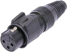 Neutrik NC3FX-HD-B Heavy Duty 3-pin XLRF Connector, Black