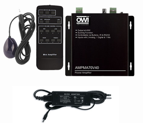 OWI AMPMA70V40 Power Amplifier, 40W, 70V/100V