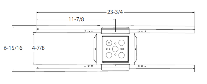 Quam SSB-1900/NB Ceiling Mounting Device, Frame And Rails Only