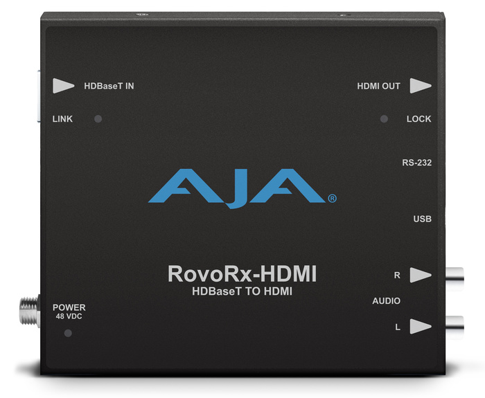 AJA RovoRX-HDMI UltraHD/HD HDBaseT Receiver To HDMI With PoH