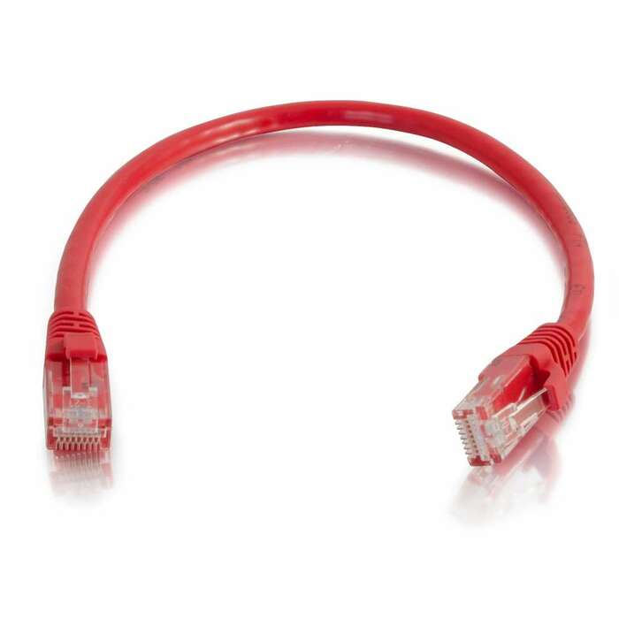 Cables To Go 27180 Cat6a Snagless Unshielded (UTP) Patch Cable Red Ethernet Network Patch Cable, 1 Ft