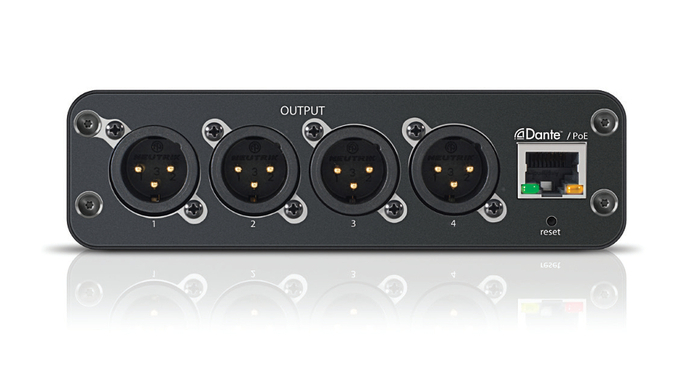 Shure ANI4OUT-XLR 4-Channel Dante Audio Network Interface, XLR Outputs