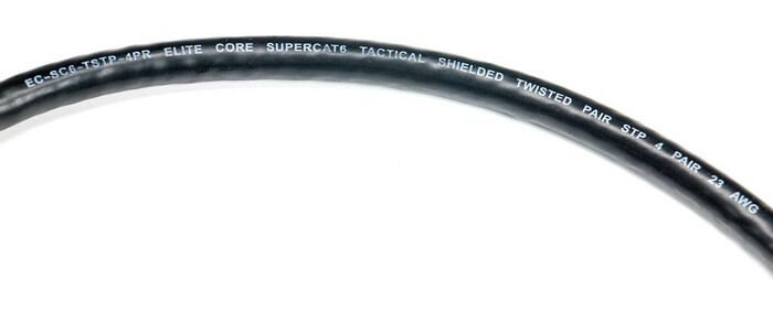 Elite Core SUPERCAT6-S-RR-15 15' Ultra Rugged Shielded Tactical CAT6 Cable With RJ45 Connectors