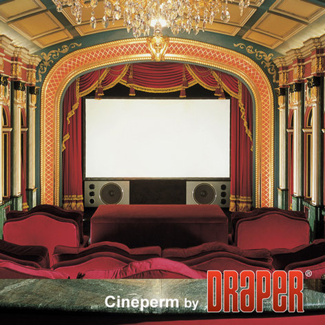 Draper 251127 54" X 96" Cineperm Matt White Fixed Projection Screen