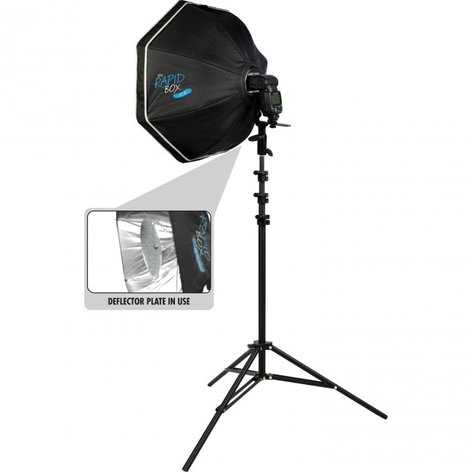 Westcott 2035 Rapid Box 26" Octa Speedlite Kit With Deflector Plate And Light Stand