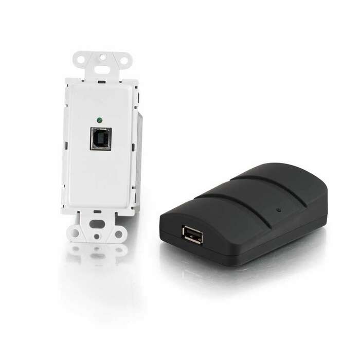 Cables To Go Trulink USB 2.0 Over Cat5 Superbooster Wall Plate Transmitter To Dongle Receiver Kit