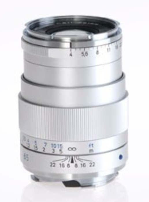 Zeiss Tele-Tessar T* 85mm f/4 ZM Short Telephoto Prime Camera Lens, Silver