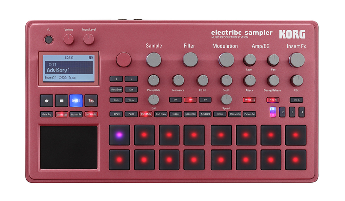 Korg Electribe Sampler - Metallic Red 16-Part Sample Sequencer With Velocity-Sensitive Pads, Effects And Patterns