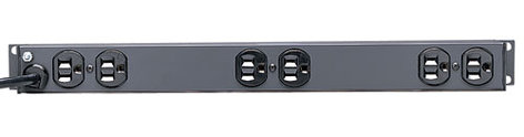 Tripp Lite RS-1215 Power Strip With 12-Outlets, 6 Front Facing And 6 Rear Facing, 1 Rack Unit