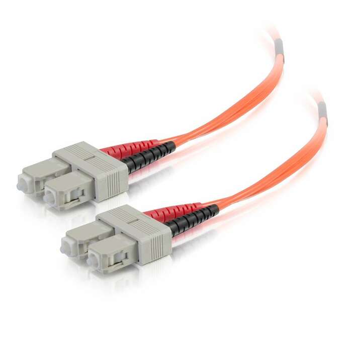 Cables To Go 33005-C2G Multimode PVC Fiber Optic Cable 16.4 Ft SC-SC 50/125 OM2 Duplex Fiber Optic Cable, Orange