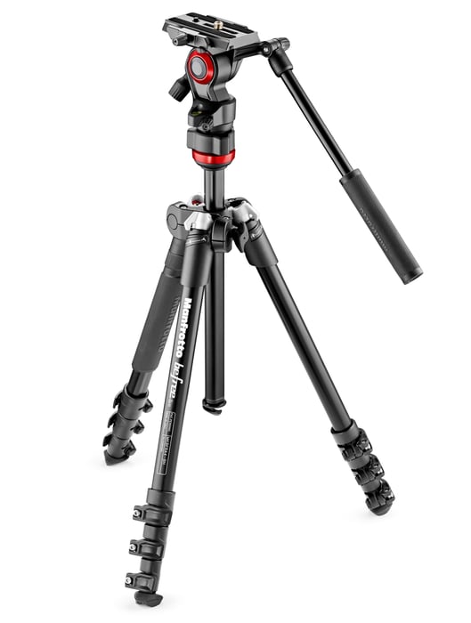 Manfrotto MVKBFR-LIVEUS BeFree Live Fluid Video Head, Tripod And Case Bundle