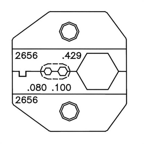 Paladin Tools PA2656 VDV Crimper RG8/RG11 N-TYPE Die Set