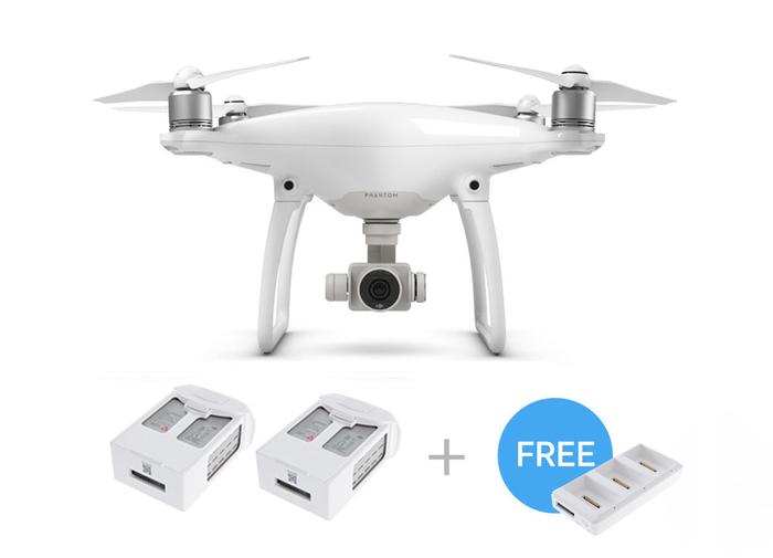 DJI CP.PT.000465 Phantom 4 + 2 Extra Batteries + Battery Charging Hub