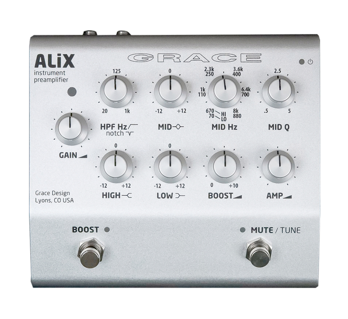 Grace Design ALiX Acoustic Instrument Preamp, DI / EQ / Boost Pedal