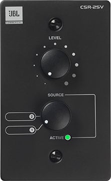 JBL CSR-2SV-BLK Wall Plate With Source Selector, Volume, For CSM21, CSM32, Black