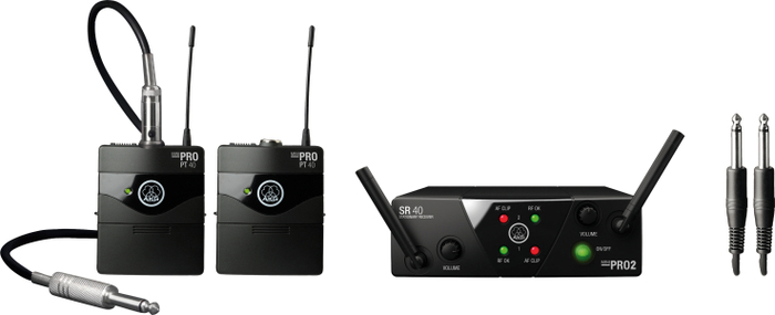 AKG MINI2INSTR-US25CD Dual-Channel Mini Wireless Instrument System With 2 Bodypack Transmitters, CD Band