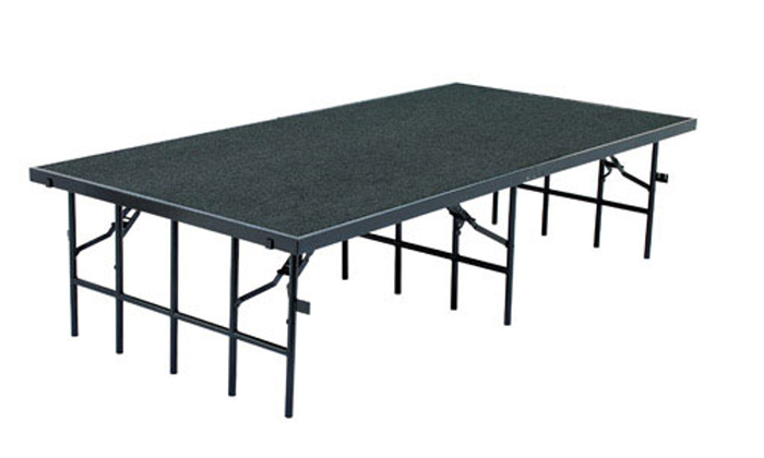 National Public Seating S488C Stage With Carpeted Surface, 48"x96"x8"