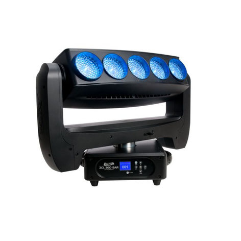 Elation ZCL 360 Bar 5x60W RGBW LED Moving Head Effect Fixture  With 360 Degree Pan / Tilt Rotation And Zoom