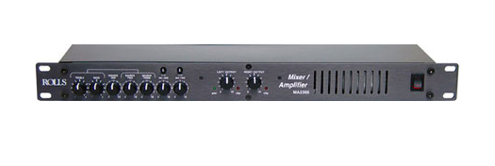 Rolls MA2355 2-Channel Mixer Amplifier, 35W Per Channel, 1 Rack Unit