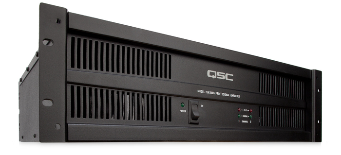 QSC ISA500Ti 2-Channel Commercial Power Amplifier, 500W At 70V/100V