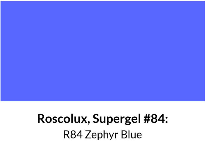 Rosco Roscolux #84 Zephyr Blue, 24"x25' Roll
