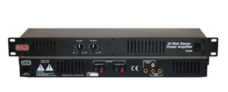 Rolls RA235 2-Channel Stereo Amplifier, 35W Per Channel, 1 Rack Unit