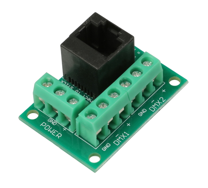 Blizzard RJ2BLOCK-RJ45 Power+DMX Connector Block Converter